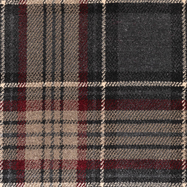 Charcoal ZAS25 Midas Tartan Wilton Carpet
