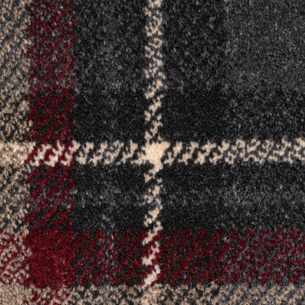 Charcoal ZAS25 Midas Tartan Wilton Carpet