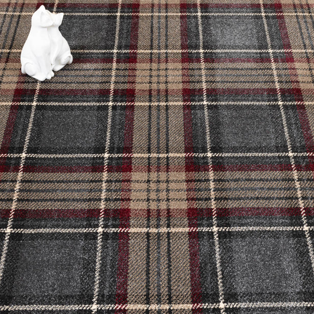 Charcoal ZAS25 Midas Tartan Wilton Carpet