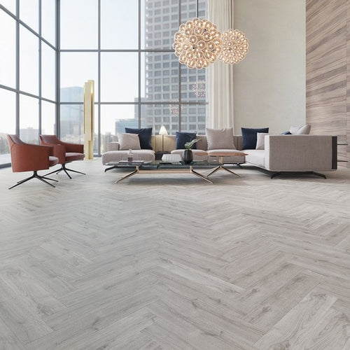 Chateau Grey Allora Herringbone SPC Click LVT Flooring