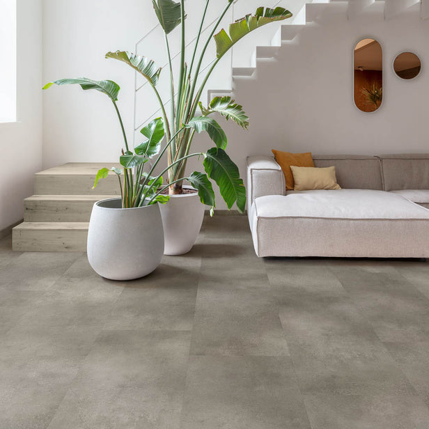Cloudy Concrete AVMTU40273 Illume Click LVT Flooring by Quick-Step