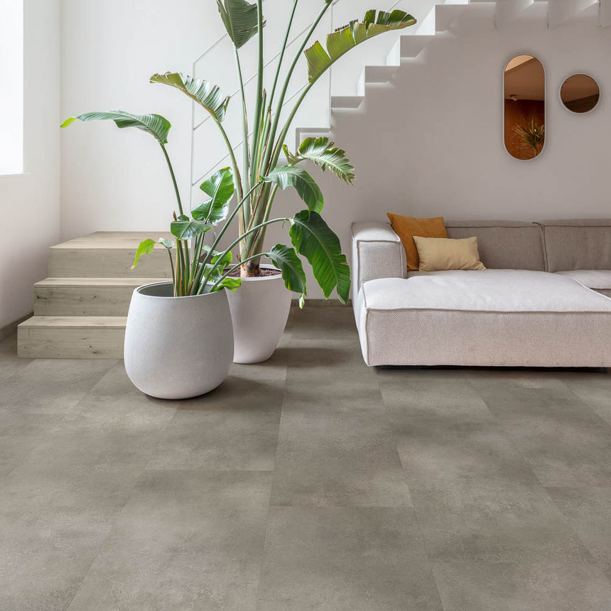 Cloudy Concrete AVMTU40273 Illume Click LVT Flooring by Quick-Step