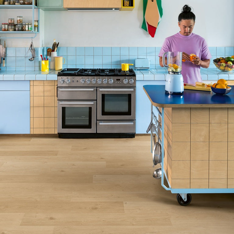 Coast Oak Beige AVSPU40321 Alpha Blos 5mm Click LVT Flooring by Quick-Step