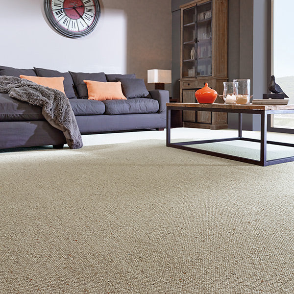 Beige Grey 660 Corsa Berber 100% Wool Carpet