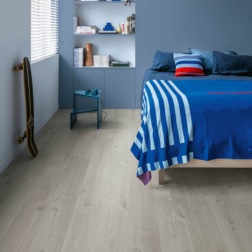 Cotton Oak Cold Grey AVMPU40201 Bloom Click LVT Flooring by Quick-Step