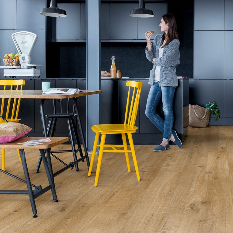 Cotton Oak Natural AVMPU40104 Alpha Bloom 6mm Click LVT Flooring by Quick-Step