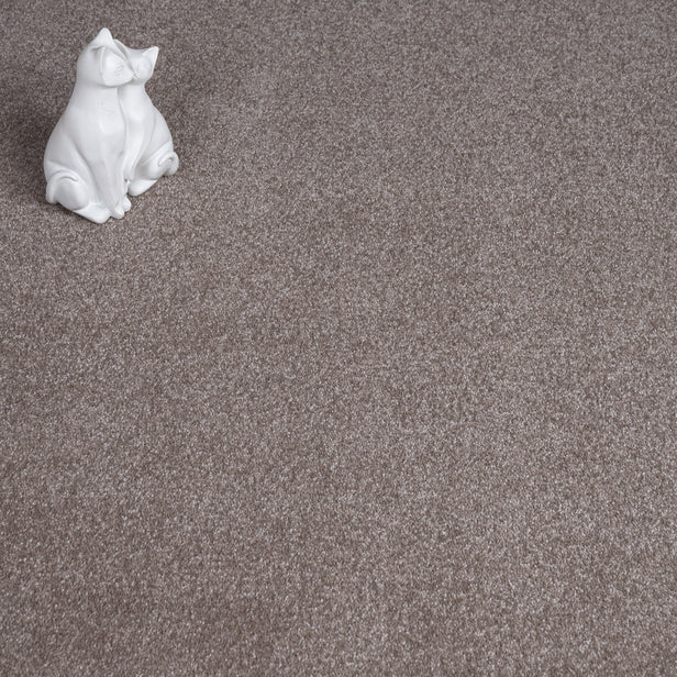 Dark Beige Haven Saxony Premium Feltback Carpet