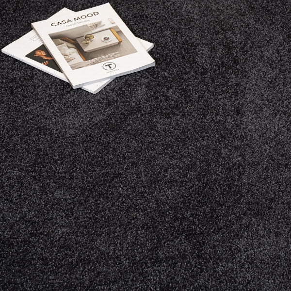 Dark Grey Artemis Luxury Saxony Carpet