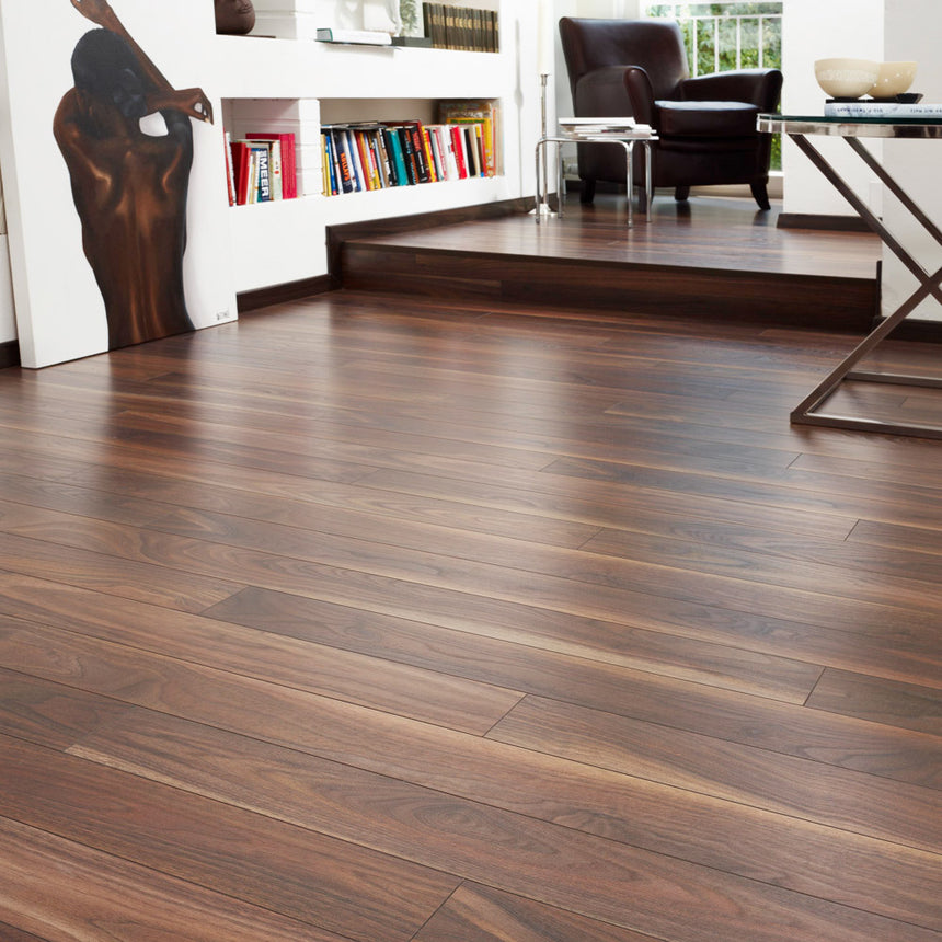Dark Walnut 7658 Collection Art 12mm Laminate Flooring by Krono Original