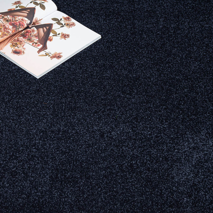 Deep Blue Stainfree Caress Carpet by Abingdon