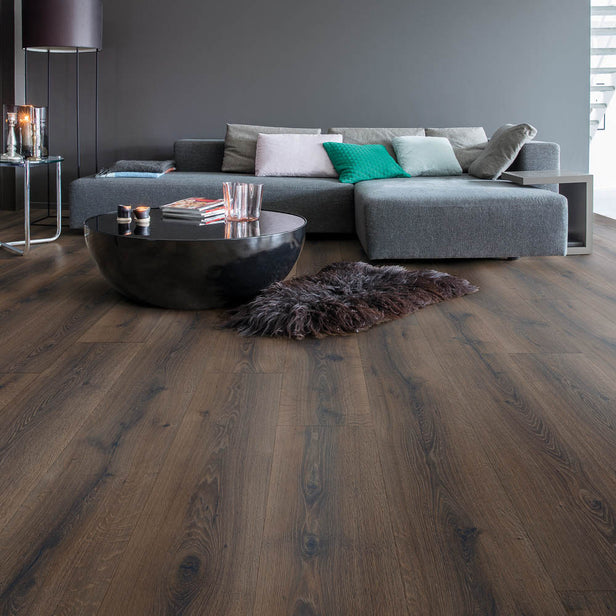 Desert Oak Brushed Dark Brown MJ3553 Majestic 9.5mm Laminate Flooring by Quick-Step