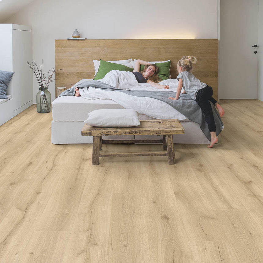 Desert Oak Light Natural MJ3550 Majestic 9.5mm Laminate Flooring by Quick-Step