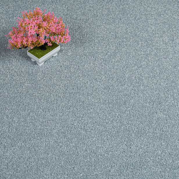 Duck Egg Blue 32 Soft Splendid Saxony Feltback Carpet Clearance