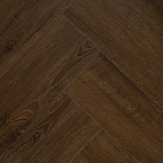 Espresso Oak Prestige Herringbone 6mm SPC Click LVT Flooring