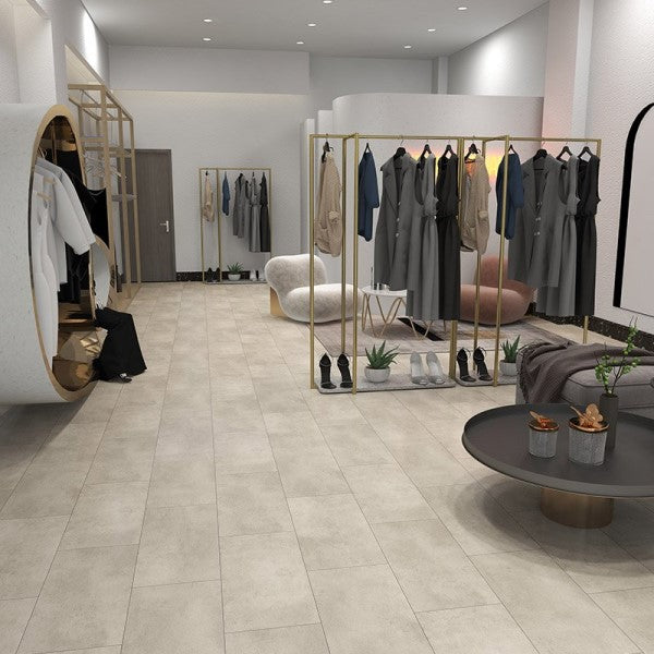 Flint Grey Allora Tile SPC Click LVT Flooring