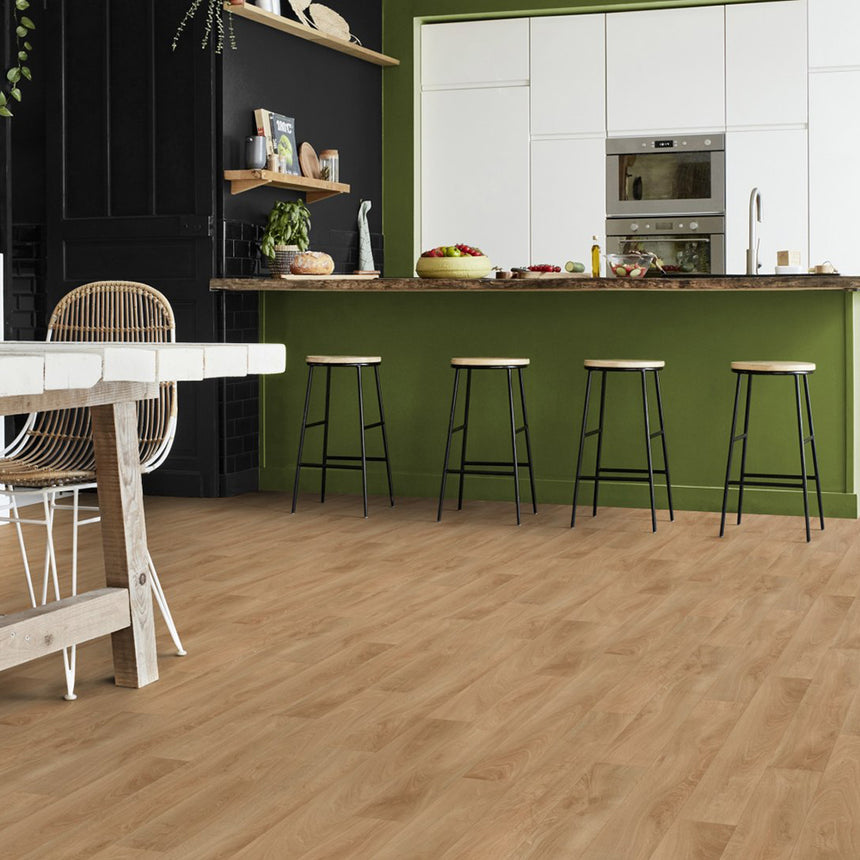 French Oak Medium Beige Goliath 450 Vinyl Flooring by Tarkett