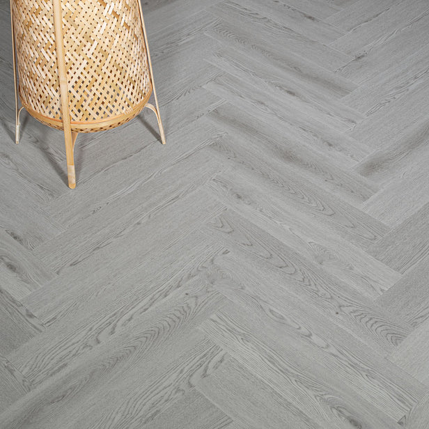 Frosted Oak Prestige Herringbone 6mm SPC Click LVT Flooring