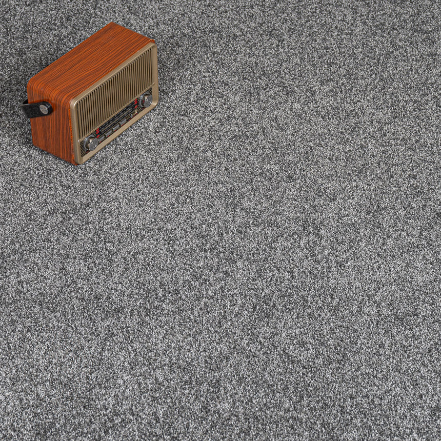 Granite Grey Tuscany Saxony Carpet 3.66m Wide Clearance