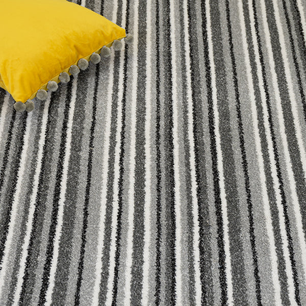 Grey Stripe Keswick Twist Carpet