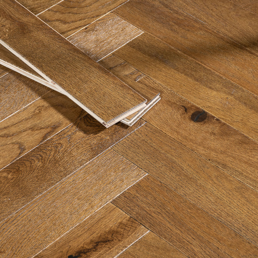 Heritage Oak Ashdown Herringbone 14mm Engineered Wood Flooring