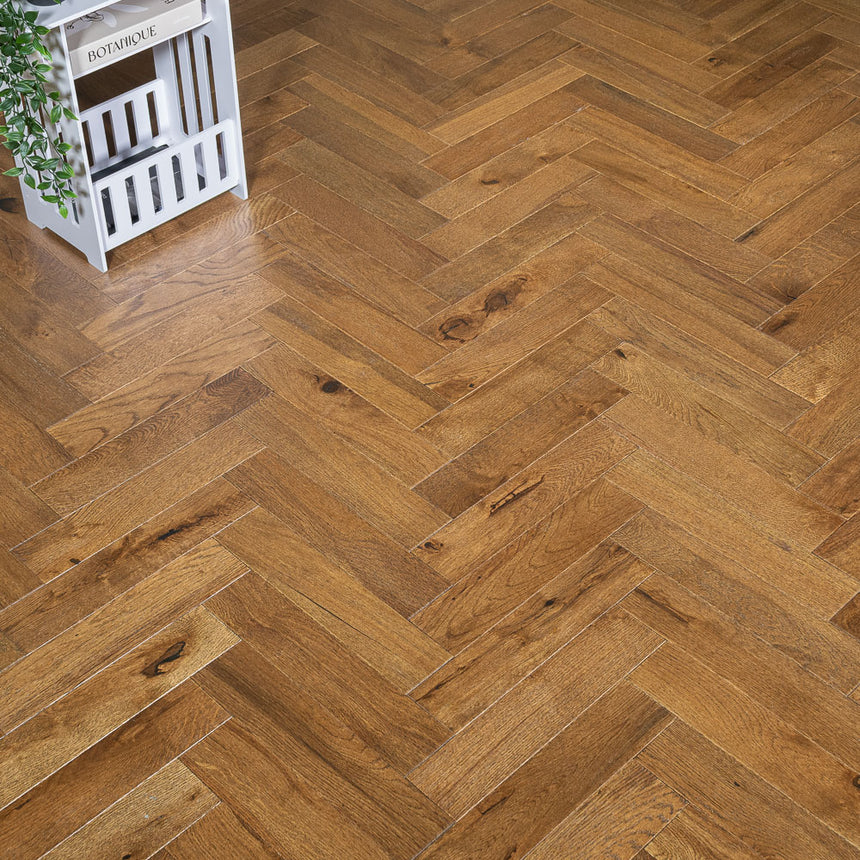 Heritage Oak Ashdown Herringbone 14mm Engineered Wood Flooring