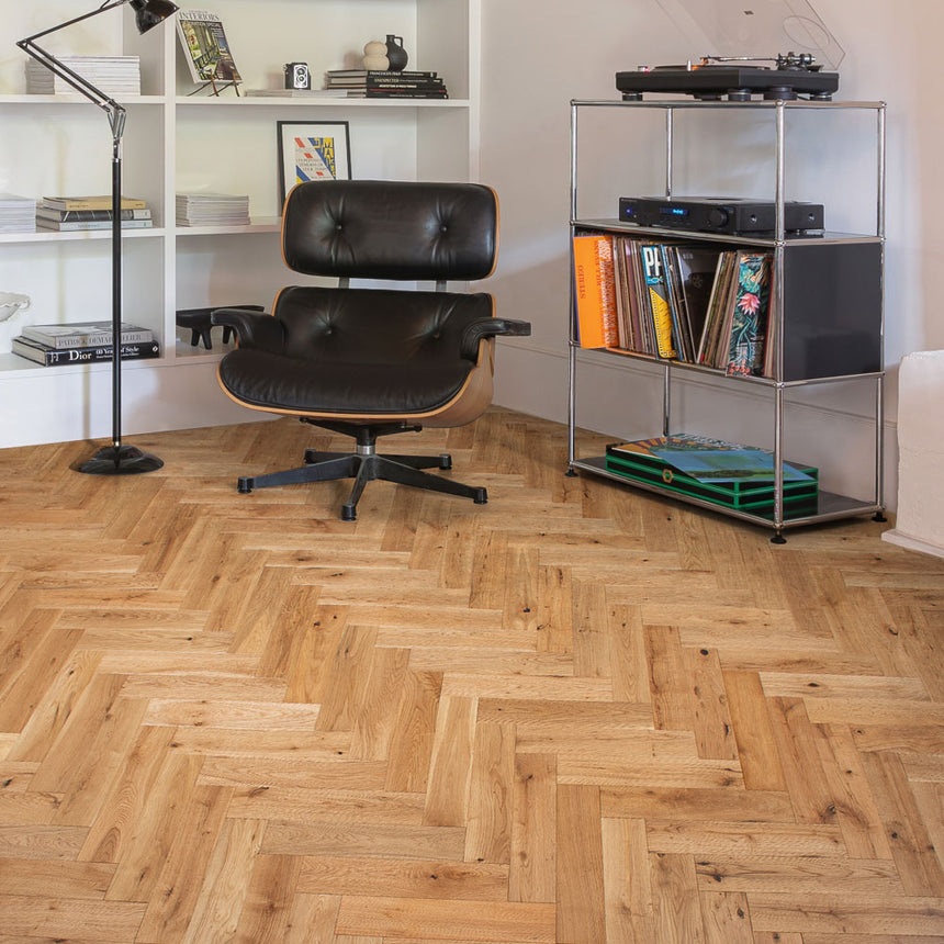 Natural Oak Herringbone 14/3mm Engineered Wood Flooring