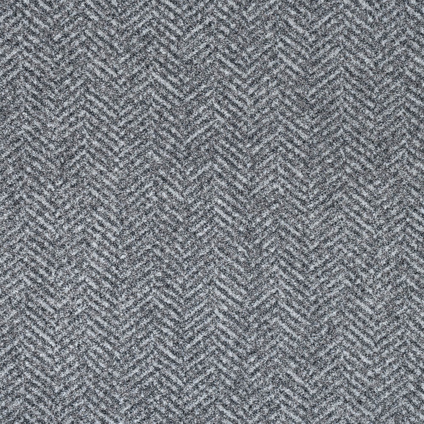 Herringbone Pewter Illusion Wilton Carpet 2.29m x 4m Remnant