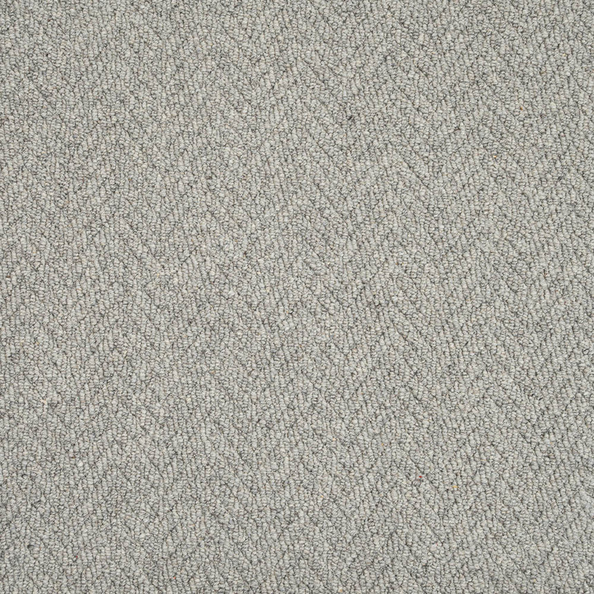 Husky Grey Royal Sterling Wool Loop Carpet by Abingdon