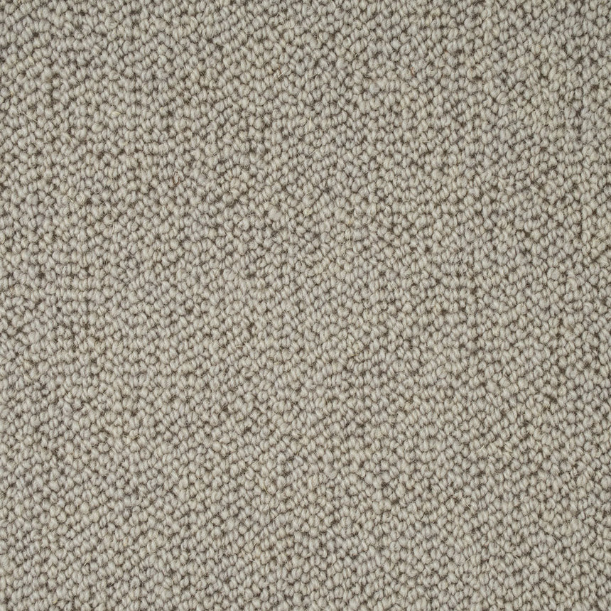 Ivory Cream Illinois Loop Carpet 4.6m x 5m Remnant