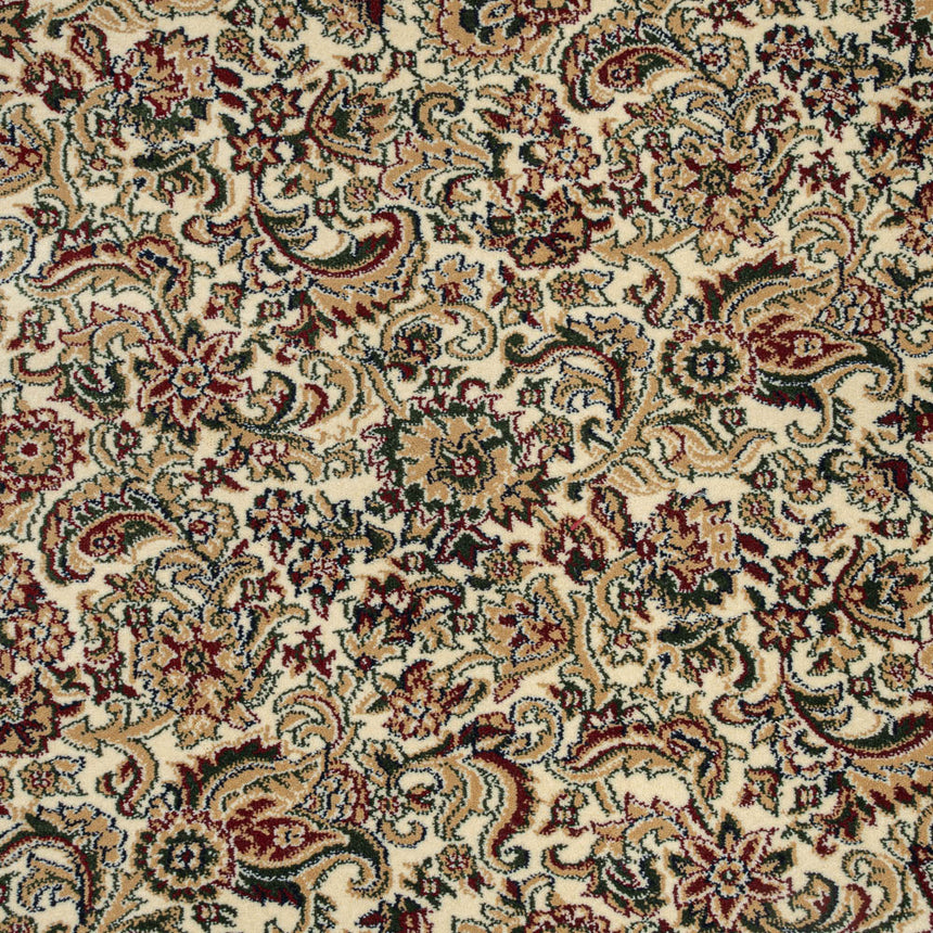 Ivory Jacobean Wentworth Patterned Wilton Carpet