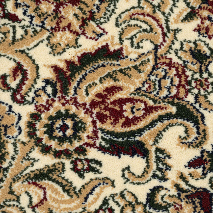 Ivory Jacobean Wentworth Patterned Wilton Carpet