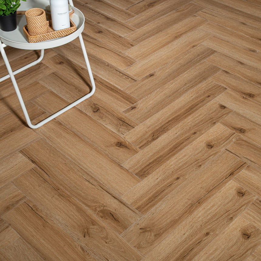 Legacy Oak Prestige Herringbone 6mm SPC Click LVT Flooring