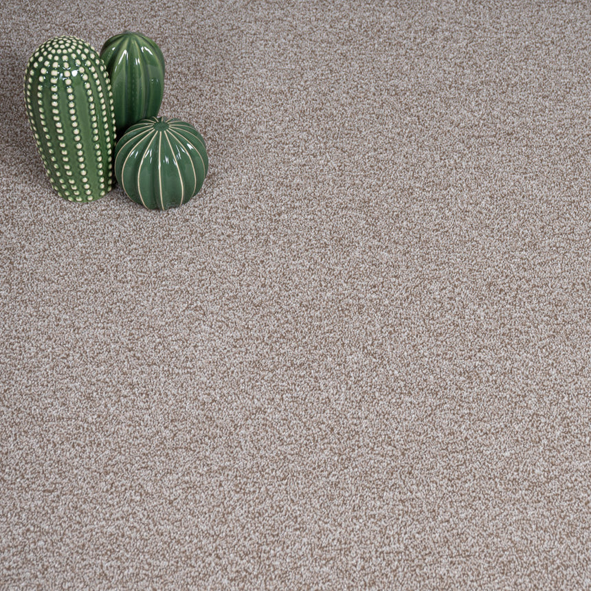 Light Beige Haven Saxony Premium Feltback Carpet