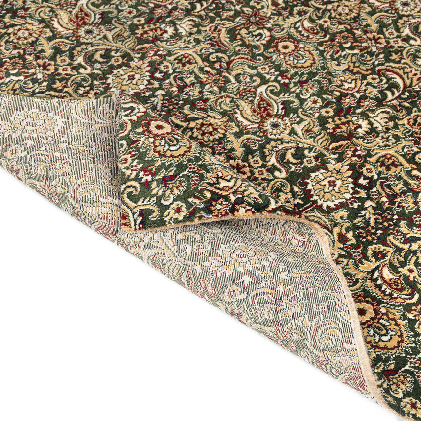 Meadow Green Jacobean Wentworth Patterned Wilton Carpet