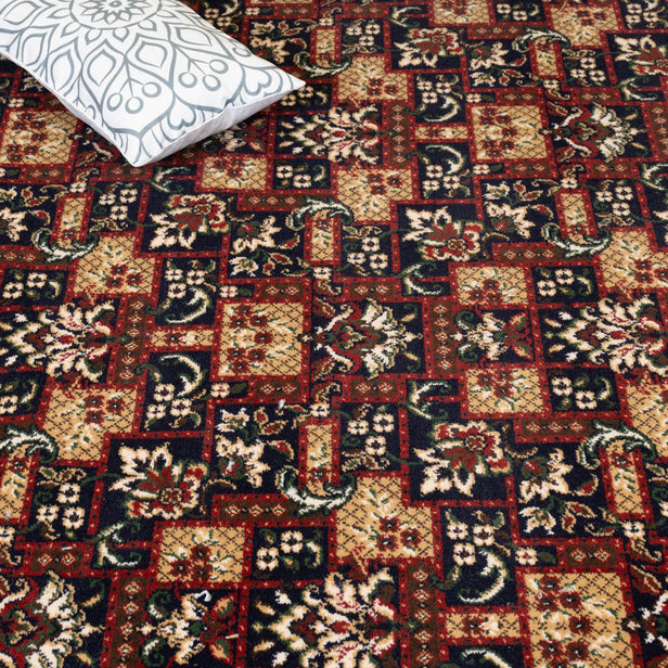 Midnight Blue 2502 30 Indian Palace Patterned Wilton Wiltax Carpet