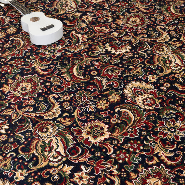 Midnight Blue 2503 30 Jacobean Patterned Wilton Wiltax Carpet