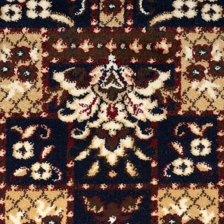 Midnight Blue Indian Palace Wentworth Patterned Wilton Carpet
