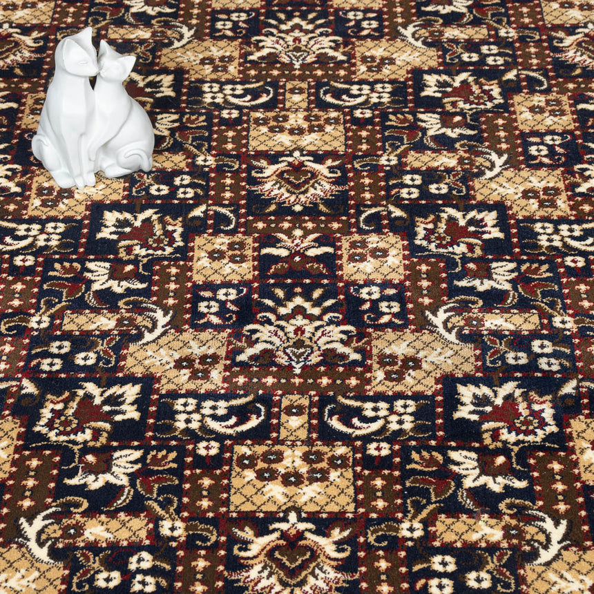 Midnight Blue Indian Palace Wentworth Patterned Wilton Carpet