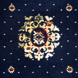 Midnight Blue Medallion Wentworth Patterned Wilton Carpet