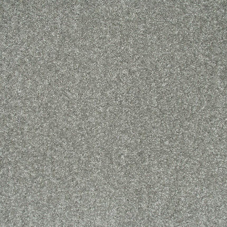 Misty Grey Missouri Saxony Carpet 4.04m x 5m Remnant