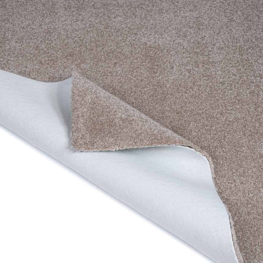 Natural Beige Haven Saxony Premium Feltback Carpet
