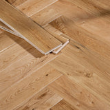 Natural Oak Ashdown Herringbone 14mm Engineered Wood Flooring