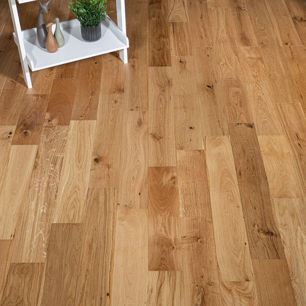Natural Oak Claydon Random Length Plank 12/2mm Engineered Wood Flooring