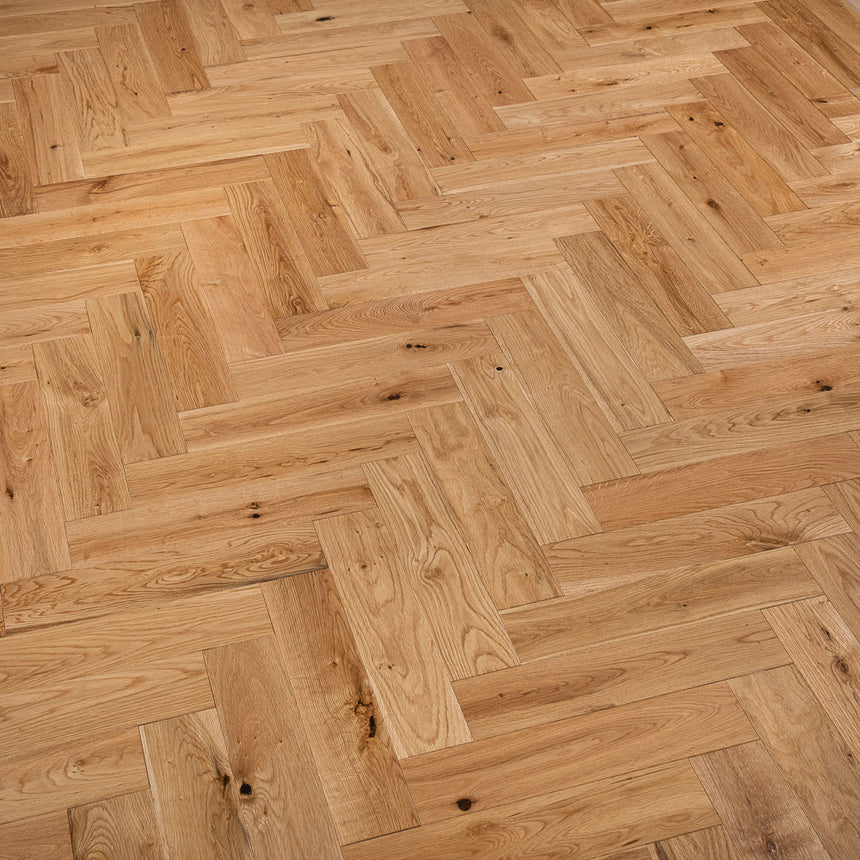 Natural Oak Herringbone 14/3mm Engineered Wood Flooring