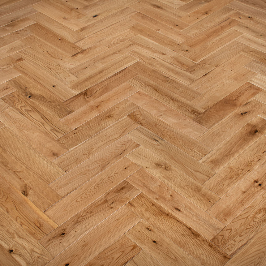 Natural Oak Herringbone 14/3mm Engineered Wood Flooring