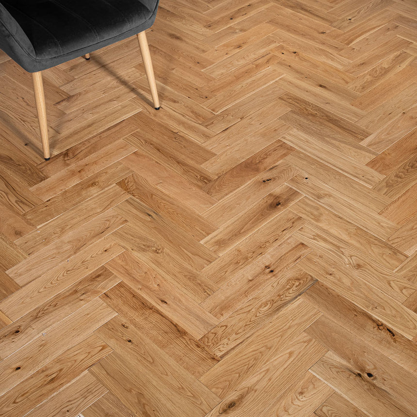 Natural Oak Herringbone 14/3mm Engineered Wood Flooring