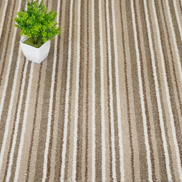 Natural Stripe Keswick Twist Carpet