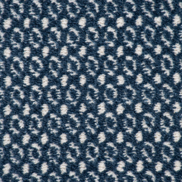 Navy Blue Circles Castle Carpet