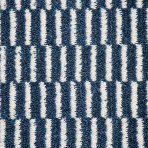 Navy Blue Lines Castle Carpet