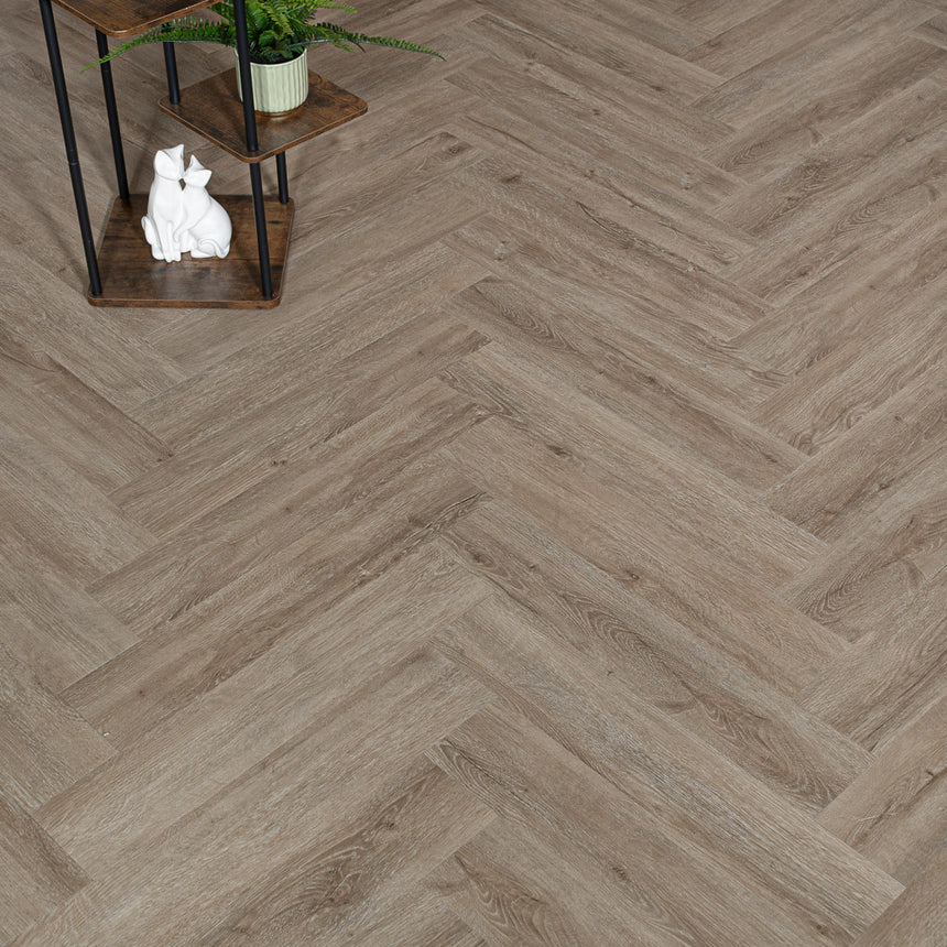 Noble Oak Prestige Herringbone 6mm SPC Click LVT Flooring